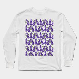 Lavender Flowers Pattern Long Sleeve T-Shirt